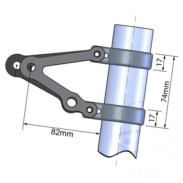 Lampenhalter kurz 50/54mm mit Blinkeraufnahme LSL