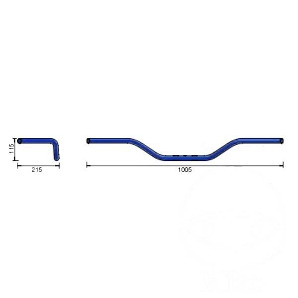 Lenker Stahl chrom 22mm BUTTERFLY LSL