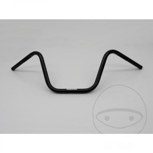 Lenker Stahl schwarz mit Kabelkerbe 1Zoll Chopper hoch Fehling