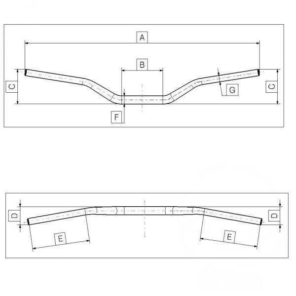 Lenker HRB schwarz 28 mm Offroad