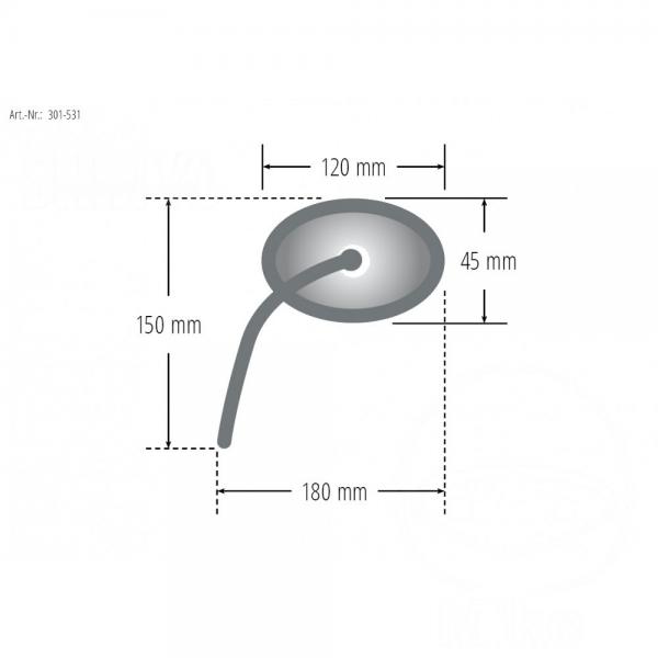 Spiegel alu SHIN YO, M10 Rechtsgewinde, 301-531