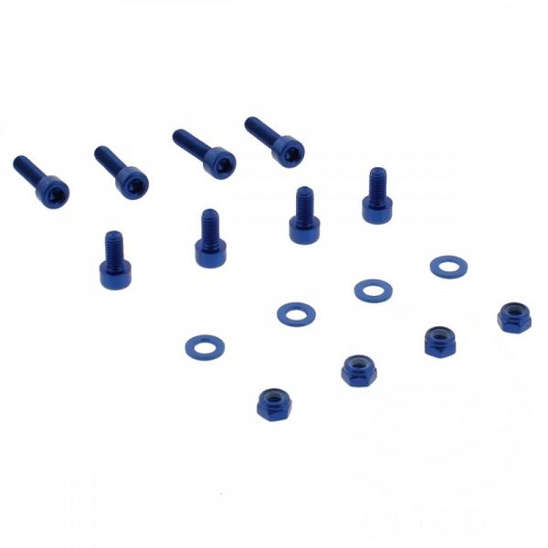 Schraube Tankdeckel Satz Alu blau