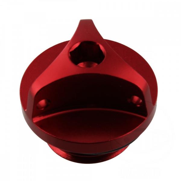 Öleinfüllschraube M20X2.5mm Alu rot