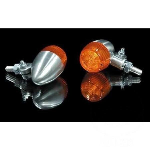 Blinker, Blinkleuchte BULLET 1, Glas getönt Gehäuse alu
