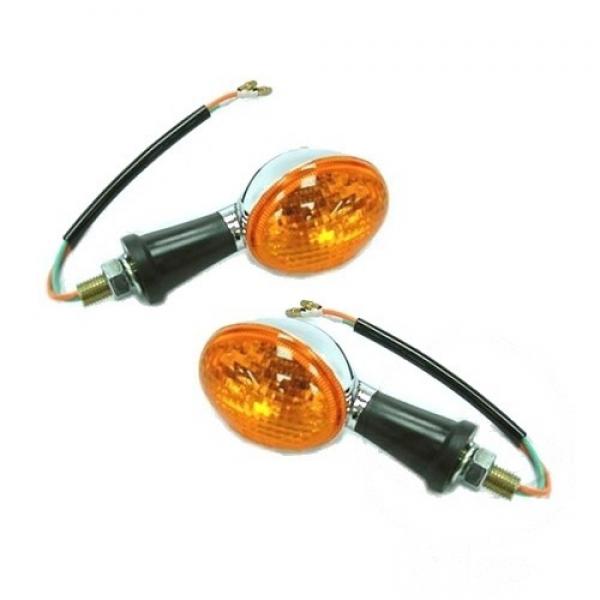 Blinker, Blinkleuchte, OVAL Glas getönt Gehäuse Crome