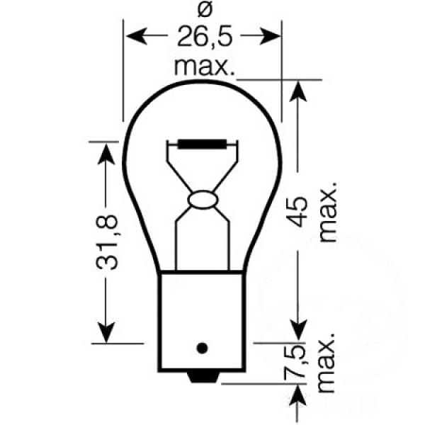 Lampe, Glühbirne 24V21W BA15S CT