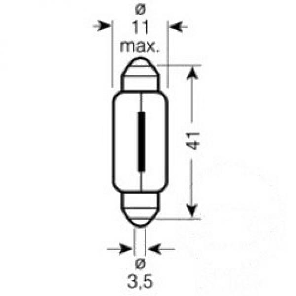 Lampe, Glühbirne 12V5W SV8,5-8 SOFF
