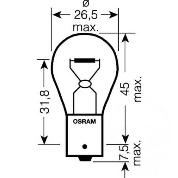 Lampe, Glühbirne 24V21W BA15S