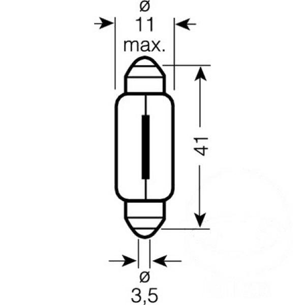 Lampe, Glühbirne 24V5W SV8,5-8 SOFF