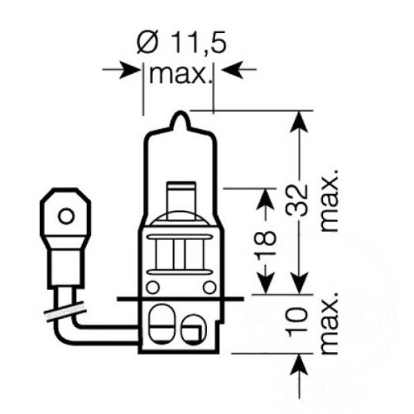Lampe, Glühbirne H3 12V55W 1-Blister