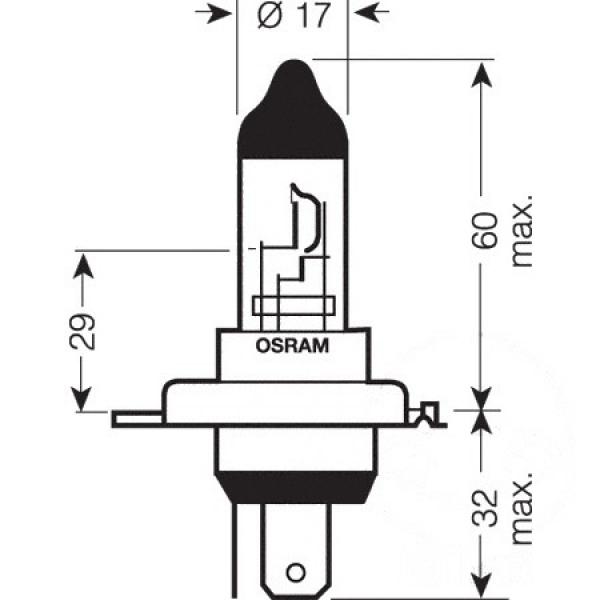 Lampe, Glühbirne H4 24V75/70W