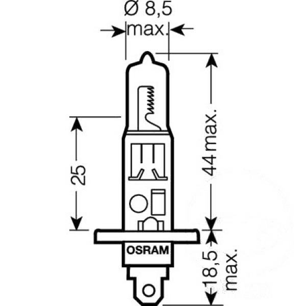 Lampe, Glühbirne H1 12V55W 1 BLISTER, ULTRA LIFE