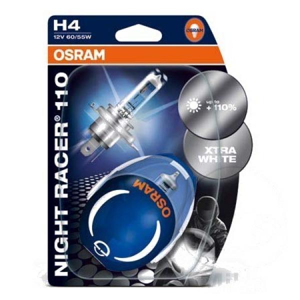 Lampe, Glühbirne H4 12V 60/55W, P43T 2X NIGHT RACER 110