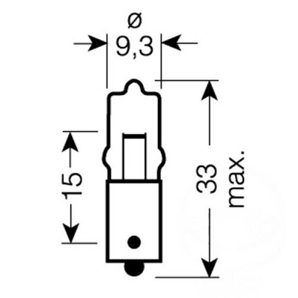 Lampe, Glühbirne 12V20W BA9S, MINIWATT HALOGEN