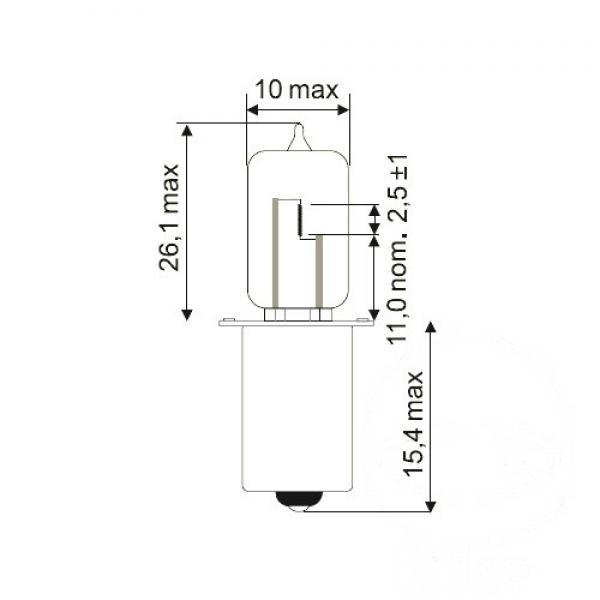 Lampe, Glühbirne HS2 6V15W, PX13,5S