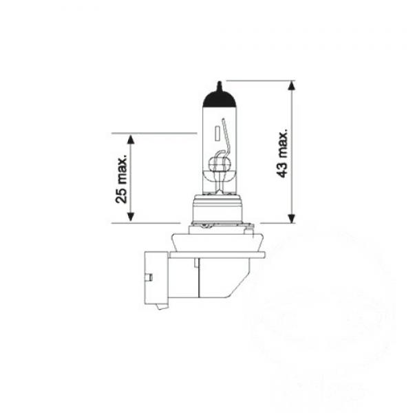 Lampe, Glühbirne H11 12V55W, PGJ 19-2