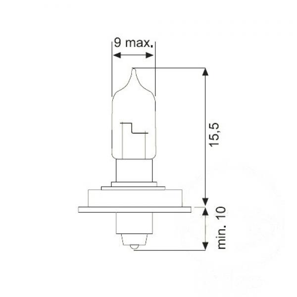 Lampe, Glühbirne 12V15W, P26S