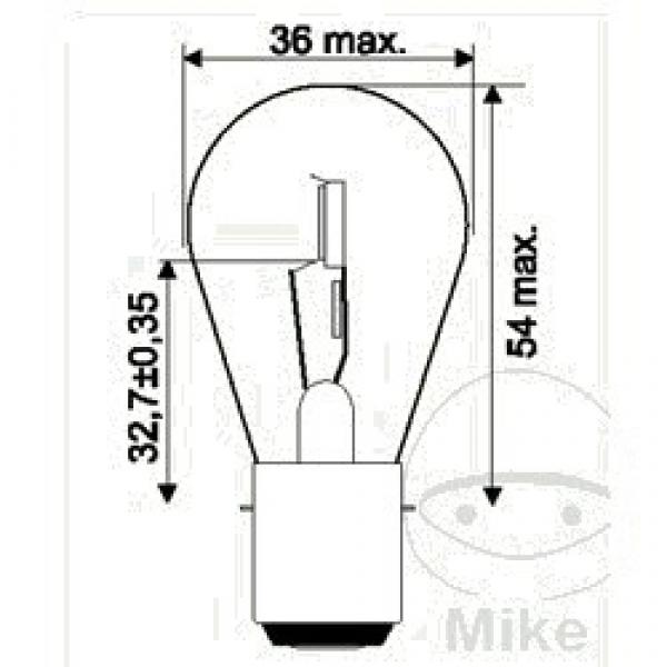 Lampe, Glühbirne 12V25/25W, BA20D
