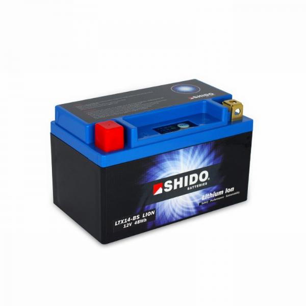 LITHIUM-IONEN Batterie YTX14-BS 12 Volt, SHIDO Motorrad Batterie
