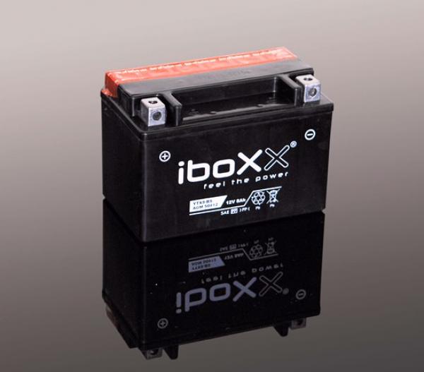 Iboxx Motorrad Batterie YTX4L-BS, 12 Volt, 3 Ah, AGM wartungsfrei inkl Säurepack