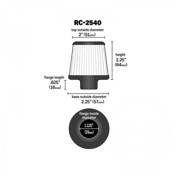 K&N Renn-Luftfilter Uni RC-2540