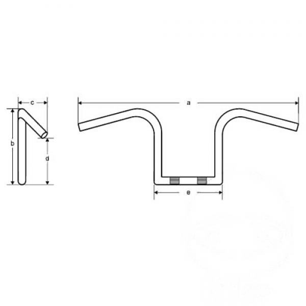 Lenker LZR hoch stahl CR 22mm