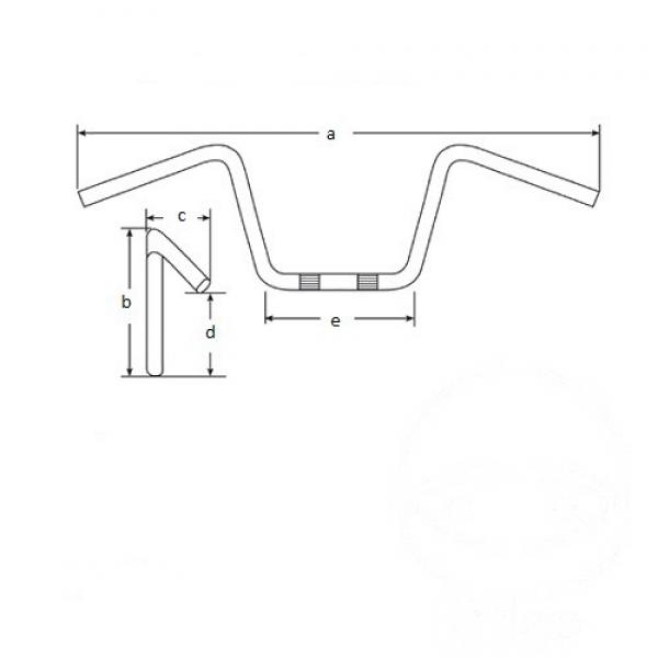 Lenker Apehanger stahl schwarz 22mm TRW