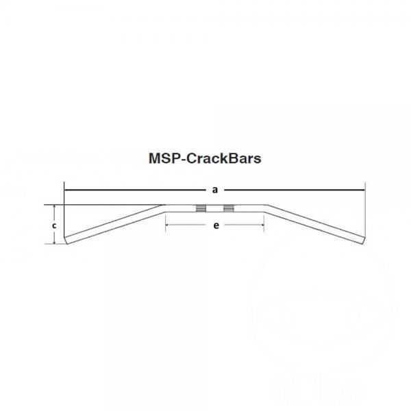 Lenker MSP Crackbar stahl schwarz 5L 1 1/4 ZOLL