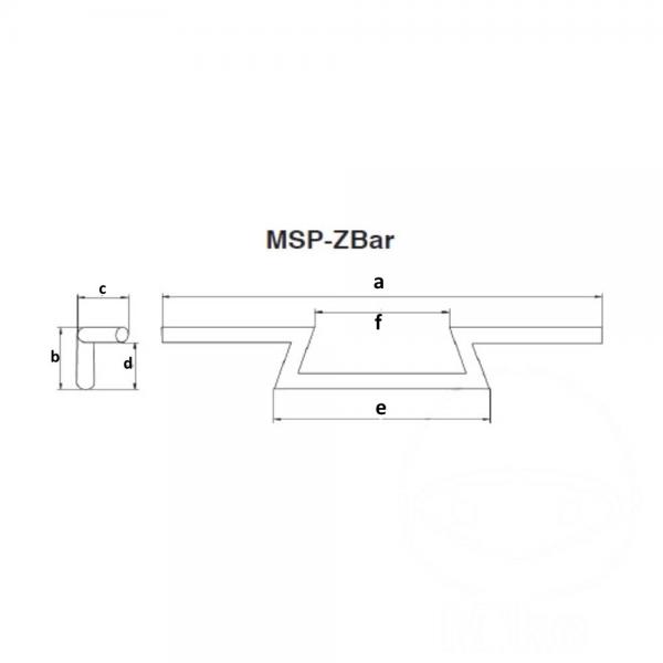 Lenker MSP Zbar stahl schwarz mit Kabelkerbe 1 Zoll