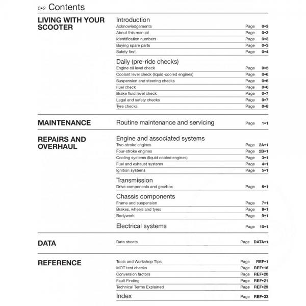 Reparaturanleitung fuer und Wartung Roller (nur in englisch)