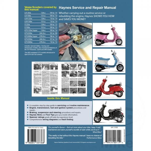 Reparaturanleitung fuer Vespa (nur in englisch)