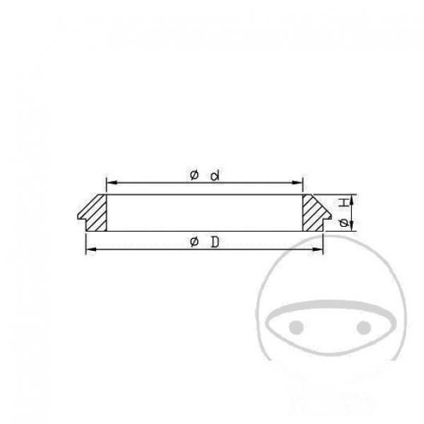 Staubkappensatz für Gabel 43x56x14 Kayaba