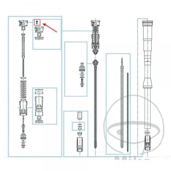 Entlüftungsschraube für Gabel 5x11 Kayaba