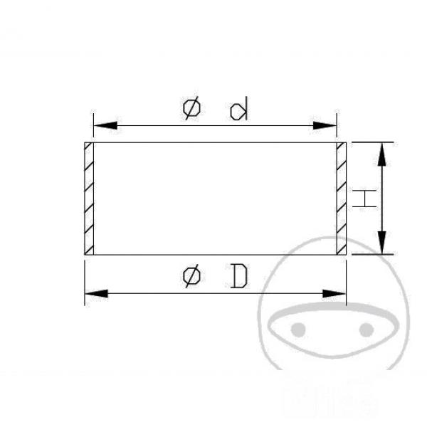 Kolbenring für Zustufe 22x24x5 Kayaba