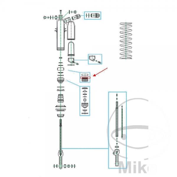 O-Ring für Federbeinkolben 2x42 Kayaba