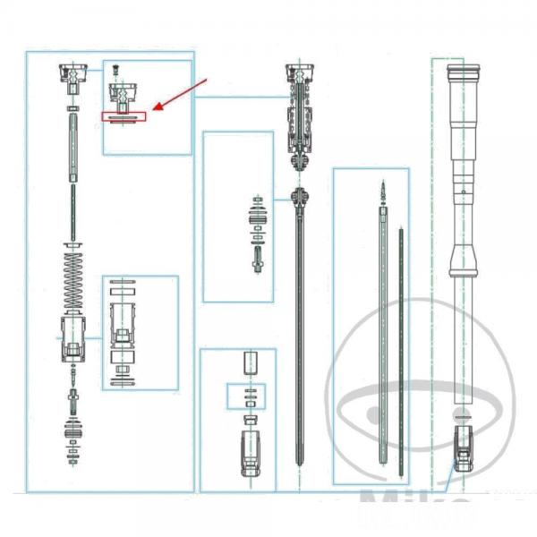 O-Ring für Gabelschraube 3.5x46 Kayaba