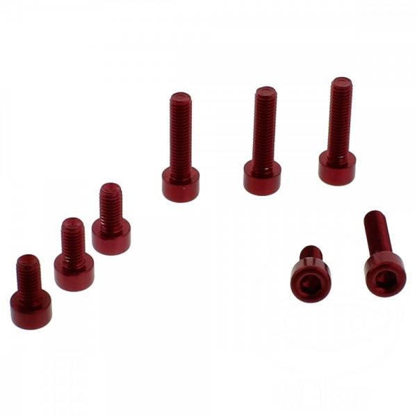 Schraube Tankdeckel Satz Alu rot