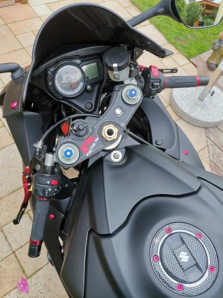 Schraube Tankdeckel Satz Alu rot