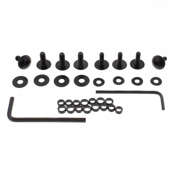 Verkleidungsschrauben Satz Alu schwarz