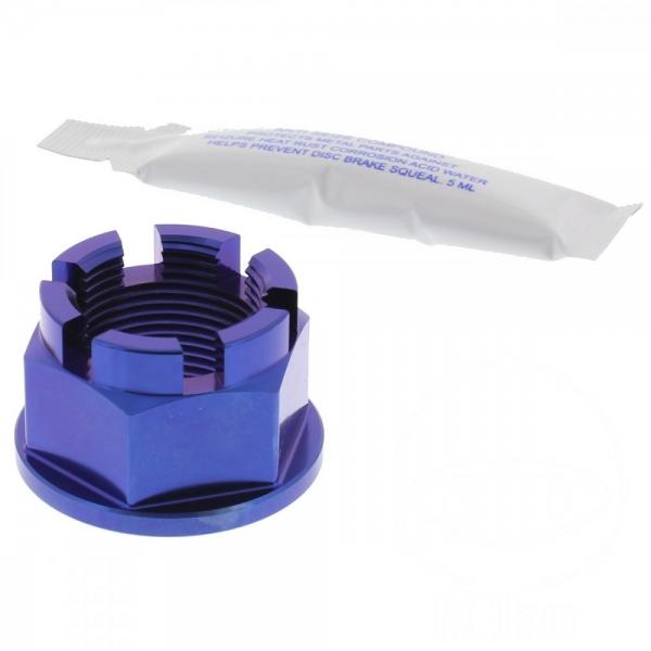 Mutter Achse M24x1.50 32mm Titan blau