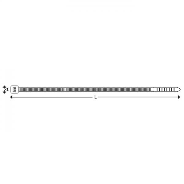 Polar UV Kabelbinder 8,8x750mm. 100 -tlg.