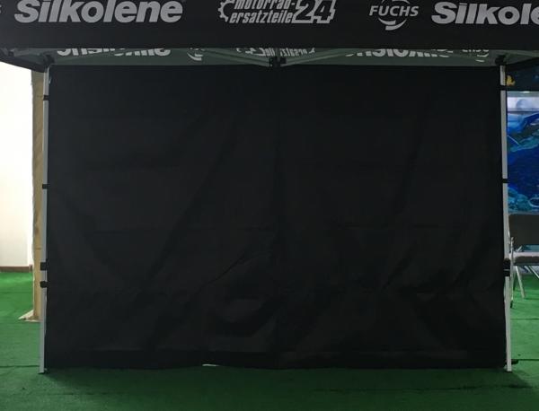 Seitenwand für Racing Zelt, Pavillon 3x3m, schwarz, 1Stück