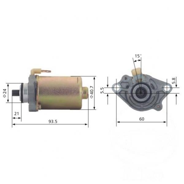 Anlasser ohne Kabel Aprilia, Derbi, Gilera, P