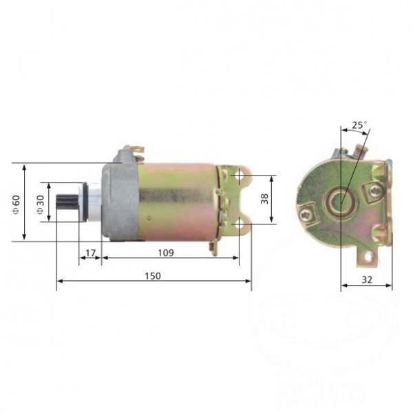 Anlasser ohne Kabel Aprilia Habana, Mojito, Italjet Torpedo, Piaggio