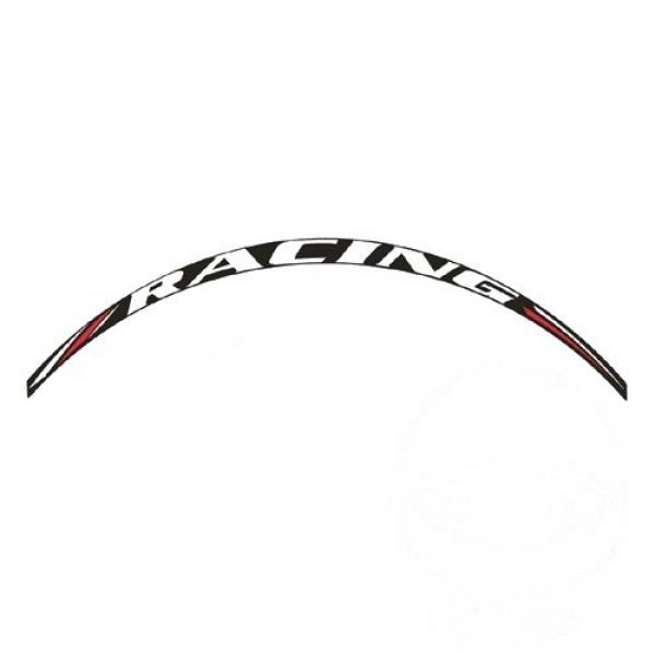 Felgenrand Aufkleber Racing weiss