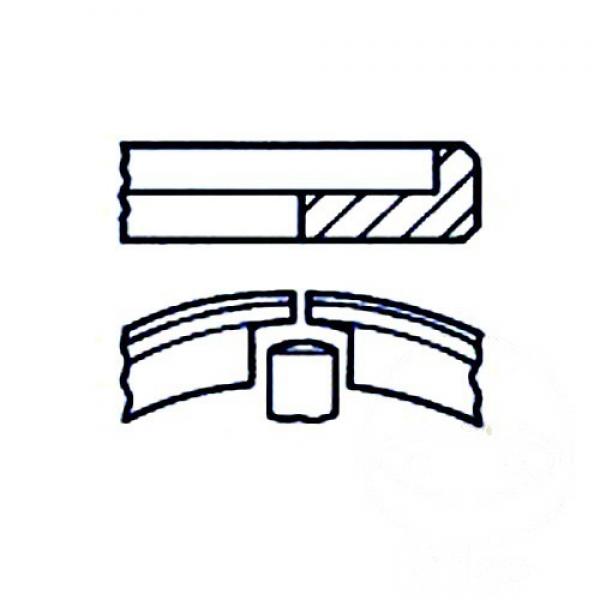 Kolbenring 38x2,0LH mit gebrochener Kante