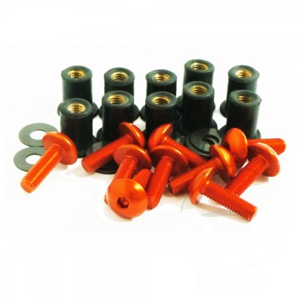 Verkleidungsschrauben Satz M5 Alu oragne