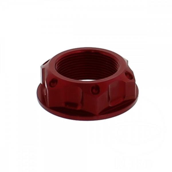 Mutter für Lenkkopf M22x1.00mm Alu rot