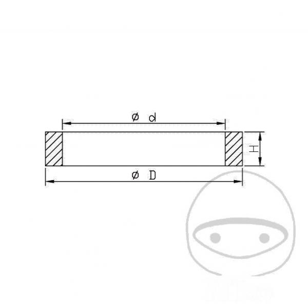 Gabelsimmerring Satz für Gabel 48x57.8x9,5mm