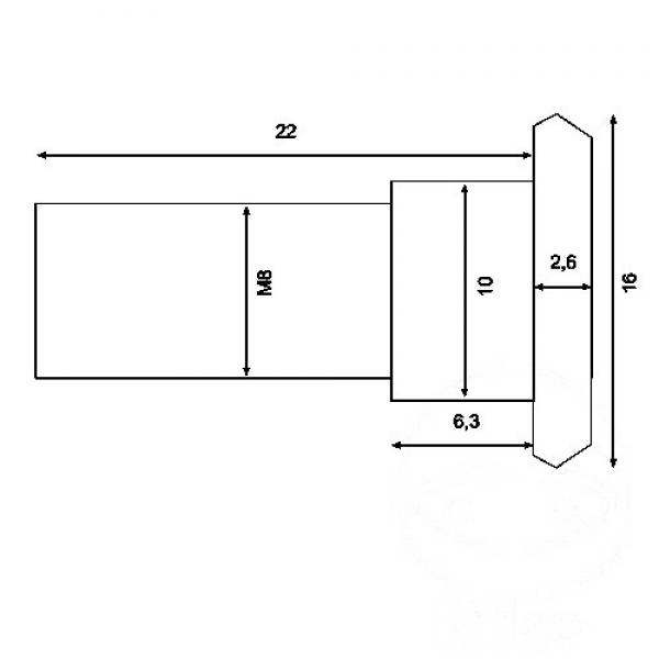 Schrauben für Bremsscheibe vorne M8X22 Inhalt 6 Stueck